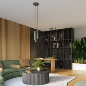 Lampă suspendată KARBON 3P verde măsliniu - imagine 11