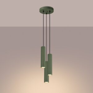 Lampă suspendată KARBON 3P verde măsliniu - imagine 3