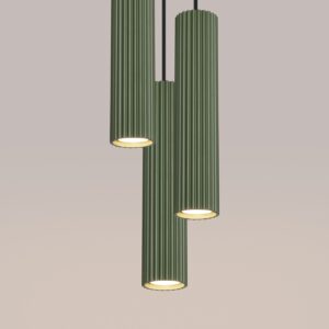 Lampă suspendată KARBON 3P verde măsliniu - imagine 5