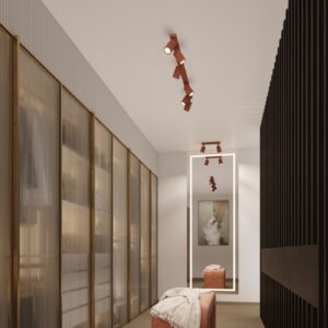 Plafonieră KARBON 10 roșu ocru - imagine 12