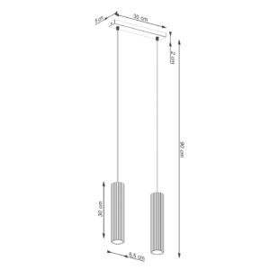 Lampă suspendată KARBON 2 roșu ocru - imagine 8