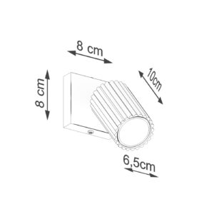 Lampă de perete KARBON roșu ocru - imagine 7