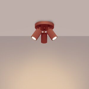 Plafonieră KARBON 3P roșu ocru - imagine 3