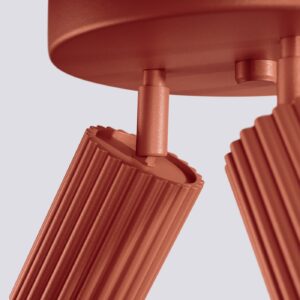 Plafonieră KARBON 3P roșu ocru - imagine 7