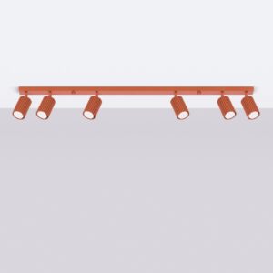 Plafonieră KARBON 6L roșu ocru - imagine 2