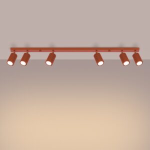 Plafonieră KARBON 6L roșu ocru - imagine 3