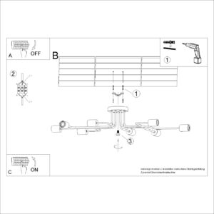 Candelabru TIMBO 8 negru - imagine 8
