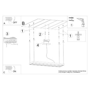 Candelabru TUULA L negru 4000K - imagine 9