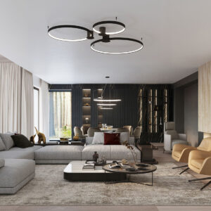 Candelabru RIO 3 55/78/110 negru LED 4000K - imagine 9