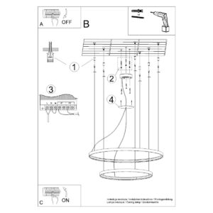 Candelabru RIO 2 55/78 negru LED 4000K - imagine 6