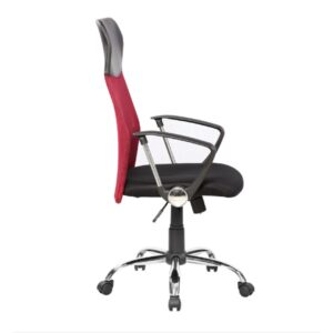 Scaun de birou ergonomic Bedora Lotte, Mesh, Negru/Rosu - imagine 3